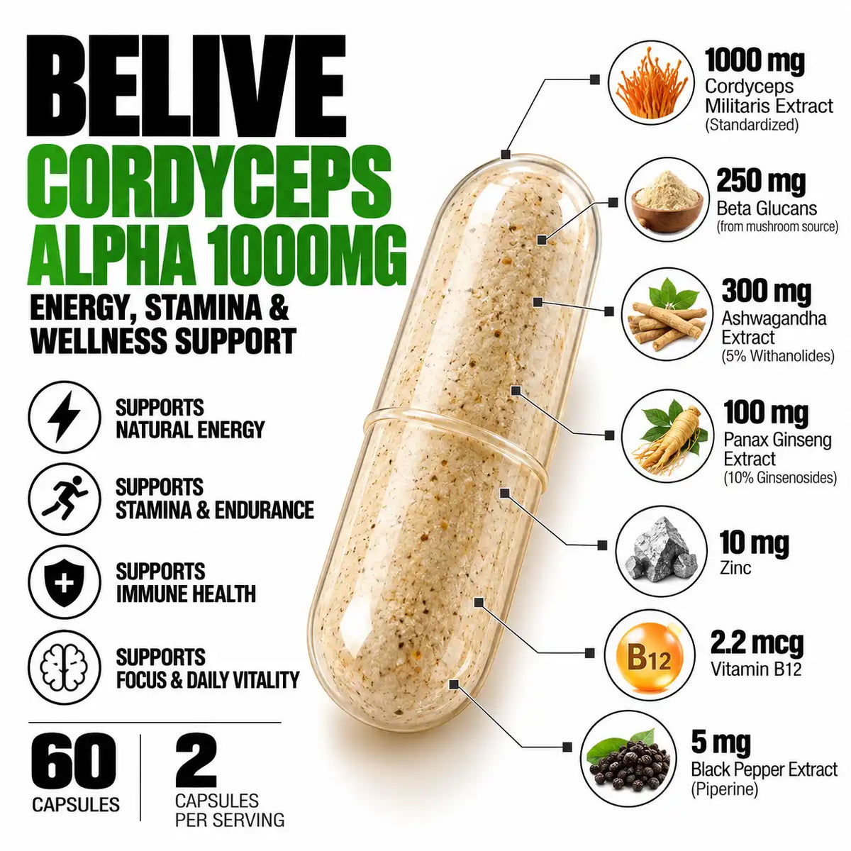 Cordyceps Alpha : Ultimate Stamina Booster